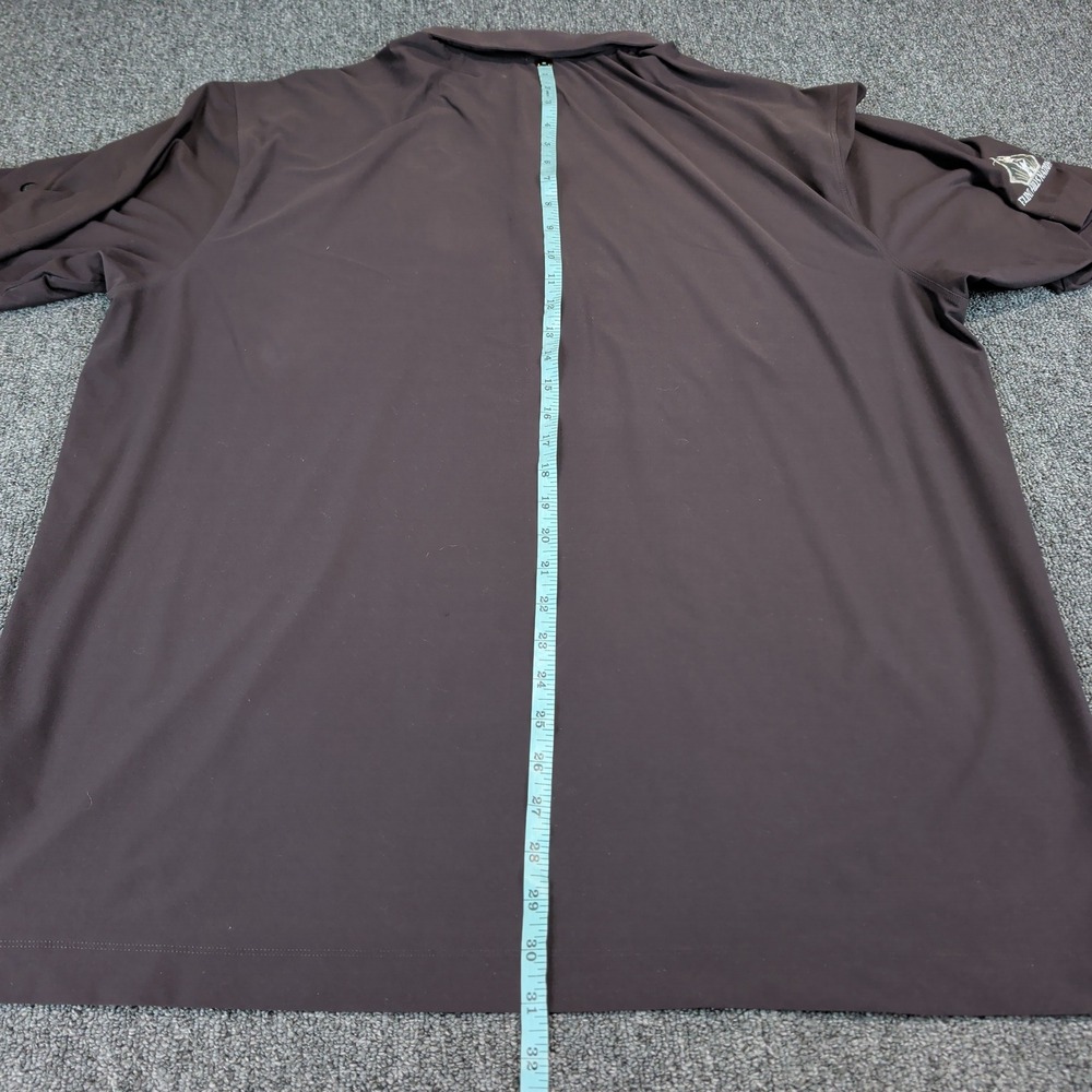 Nike Golf Dri-FIT Polo Shirt Men XL Brown Diamond Grid Flint Hills National Poly - Picture 8 of 10